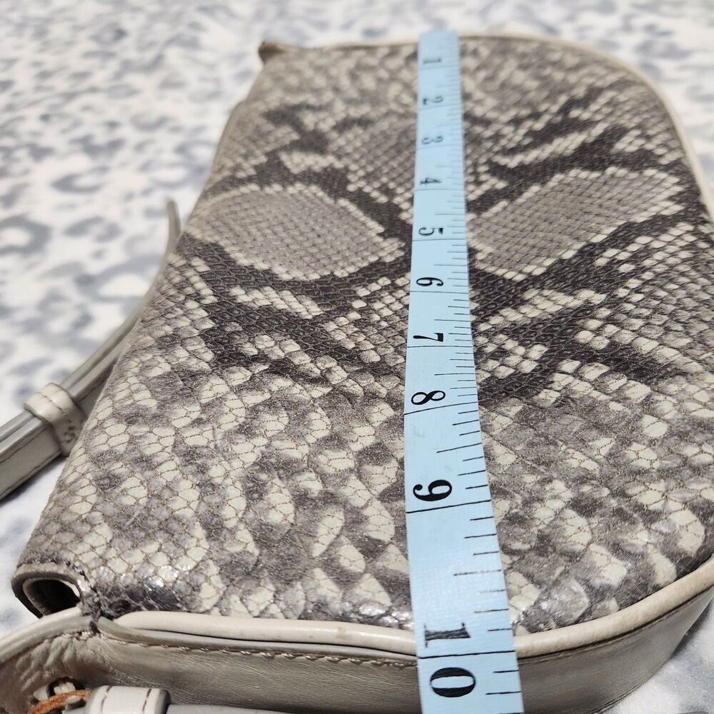 Banana Republic Crossbody Leather Bag 10x6x2 Snake Print - Picture 6 of 12